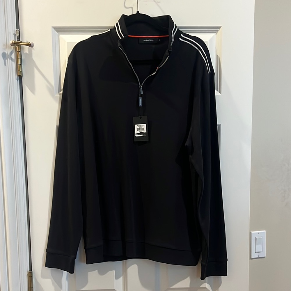 Bugatchi Black Zip-Up Sweater